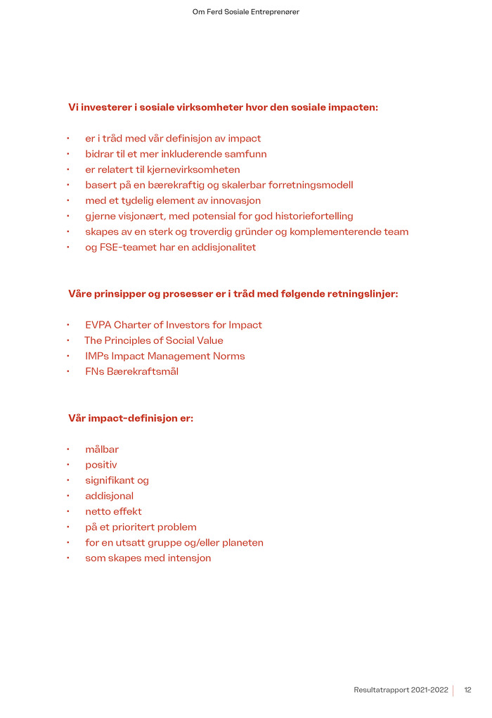Ferd rapport