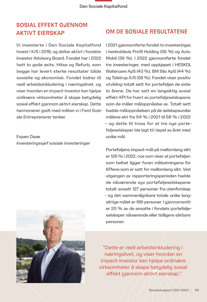 Videre om den Sociale kapitalfond