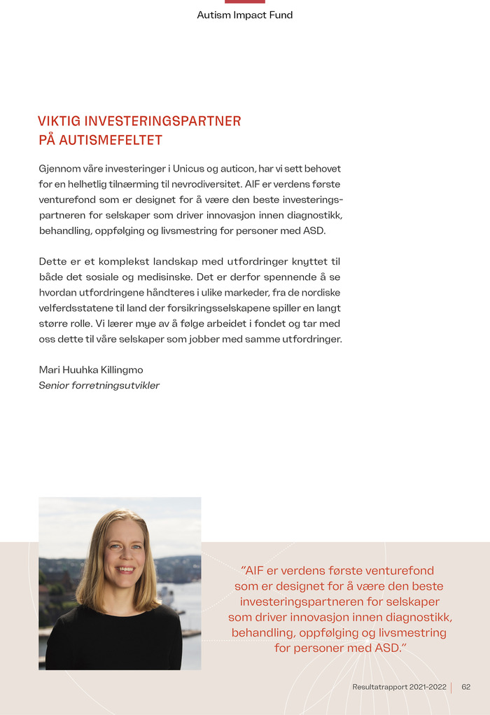 Videre om Autism Impact Fund
